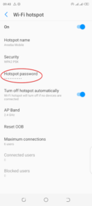 Hotspot Go to Wifi Hotspot Password 1