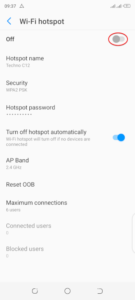 how to enable mobile hotspot, Turn Off Wifi hotspot