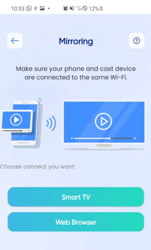 Open the screencast app on your phone, mirror phone to android tv