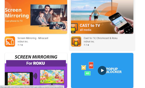 download app from playstore, mirror phone to android tv